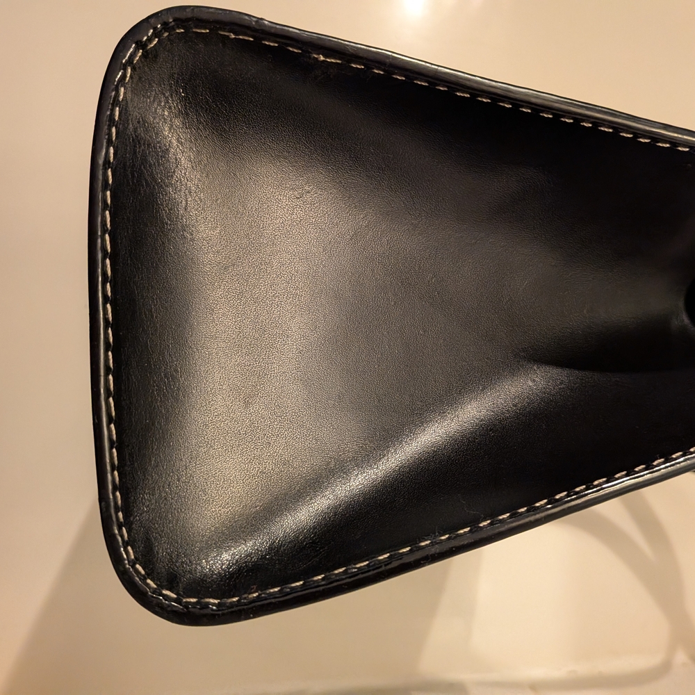 Preppy Chic Kate Spade CLASSIC Small Black Leather Tote Bag - Picture 4 of 10